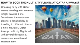 How to book the multi city flights at Qatar Airways Manage Airlines Booking