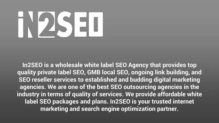 in2seo is a wholesale white label seo agency that