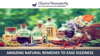 amazing natural remedies to ease dizziness