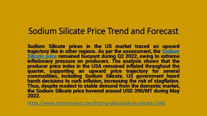 sodium silicate price trend and forecast