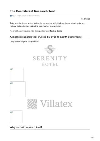 the best market research tool