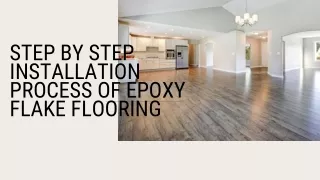 Step By Step Installation Process Of Epoxy Flake Flooring