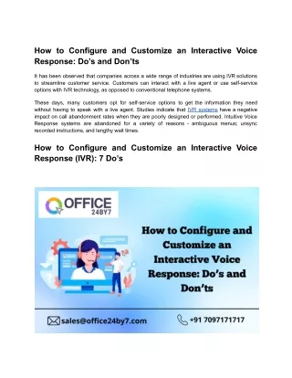 how to configure and customize an interactive