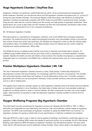 huge hyperbaric chamber oxyflow duo