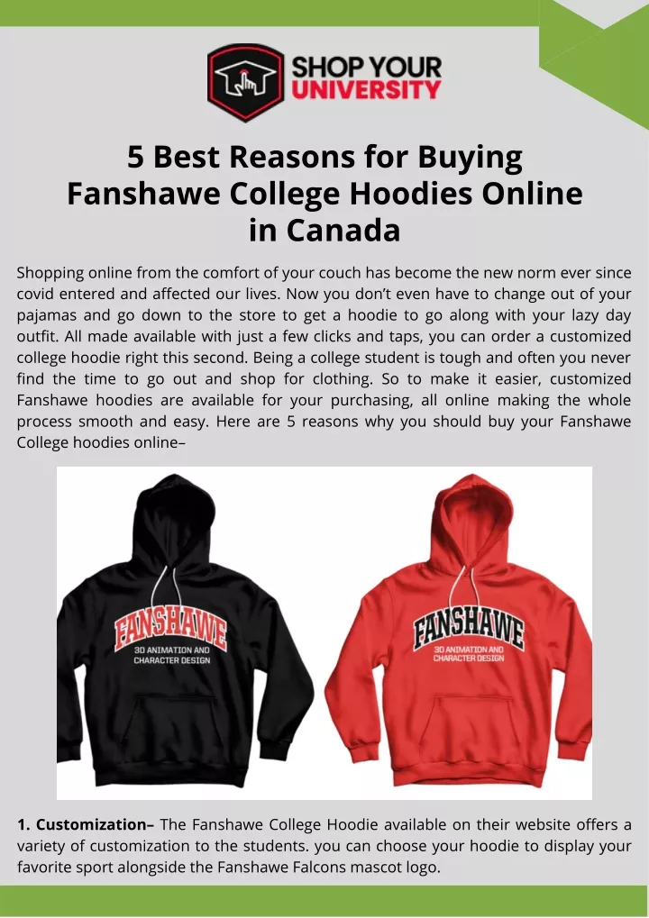 5 best reasons for buying fanshawe college