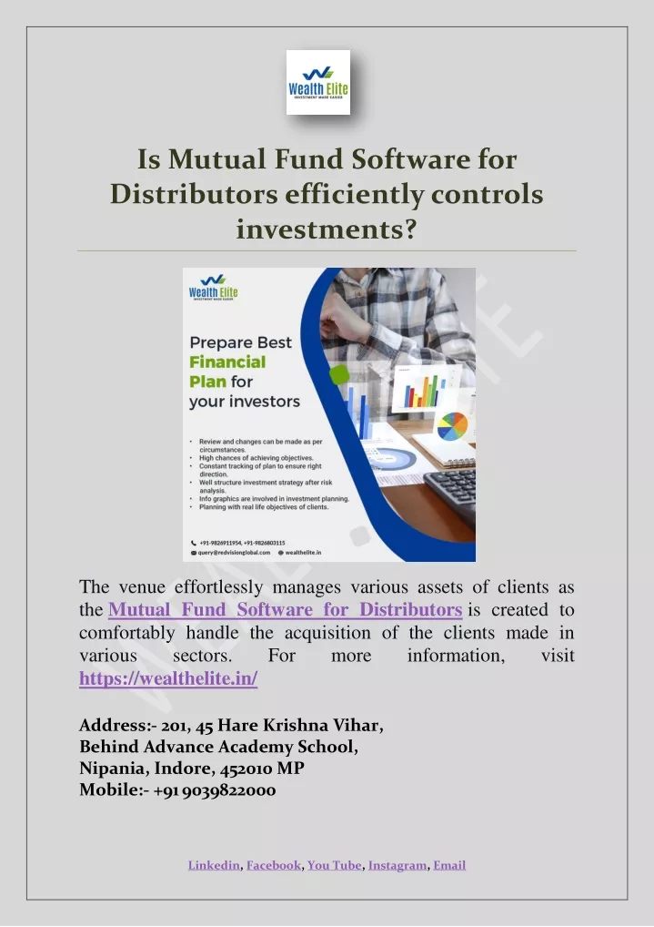 is mutual fund software for distributors