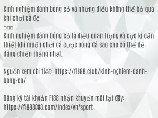 Kinh nghiệm đánh bóng cỏ