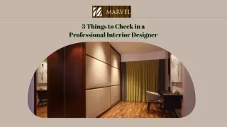 3 Things to Check in a Professional Interior Designer
