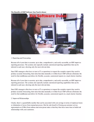 the benefits of erp software you need to know