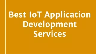 best iot application development services