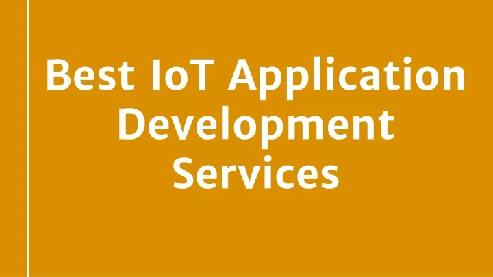 best iot application development services