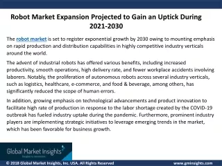 robot market expansion projected to gain