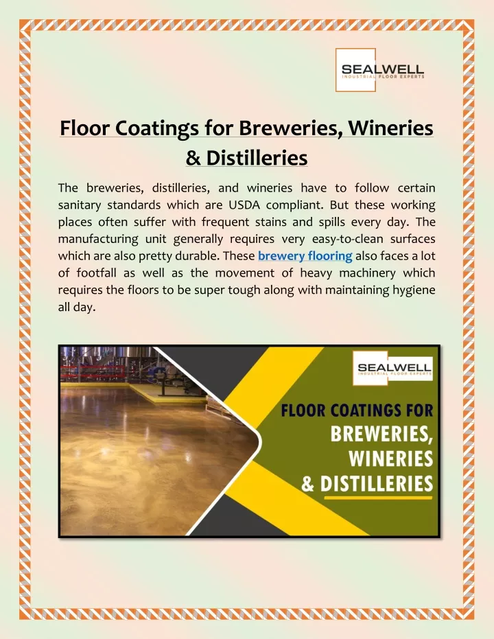floor coatings for breweries wineries distilleries