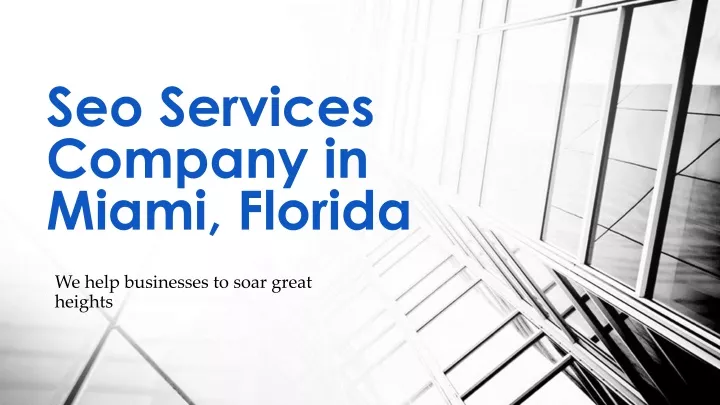 seo services company in miami florida