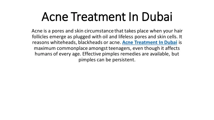 acne treatment in dubai acne treatment in dubai