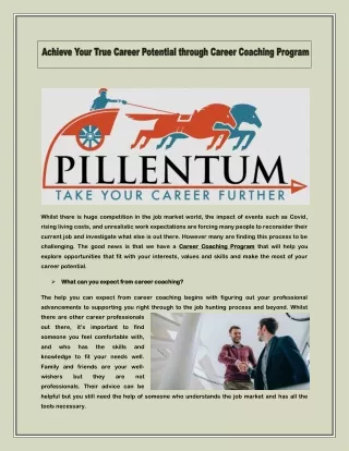 Achieve Your True Career Potential through Career Coaching Program