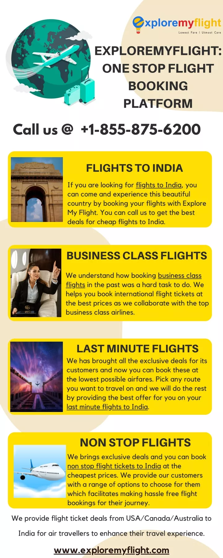 exploremyflight one stop flight booking platform