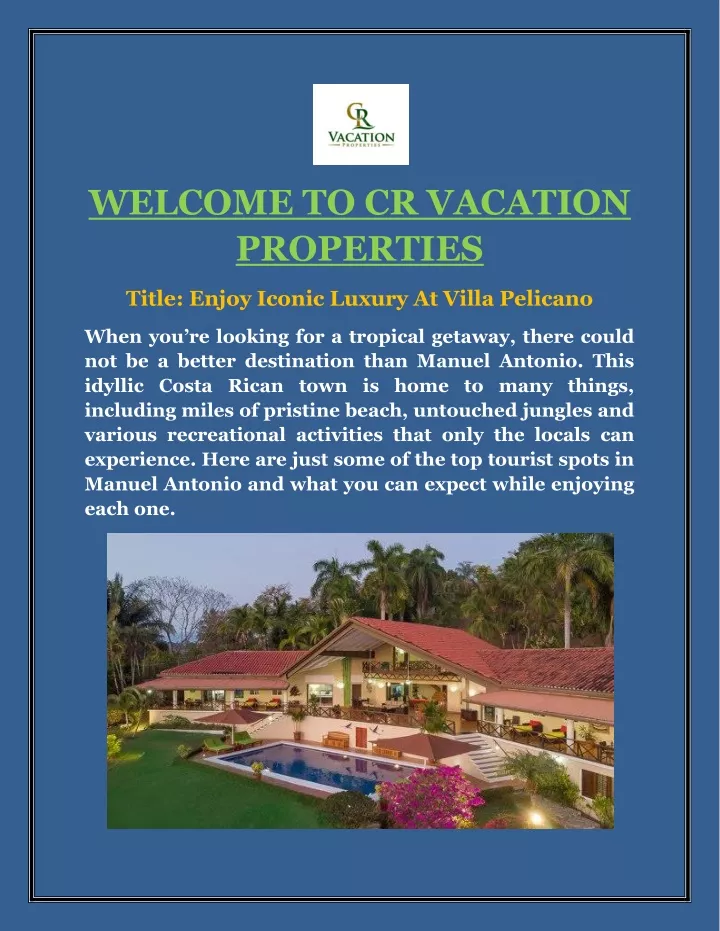 welcome to cr vacation properties