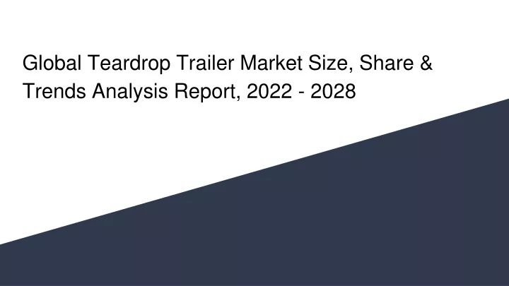 global teardrop trailer market size share trends analysis report 2022 2028