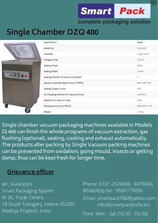 single chamber dzq 400