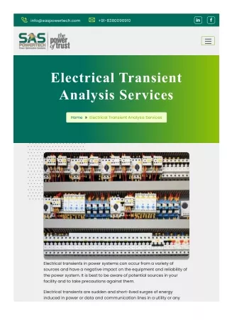 Electrical transient analysis services