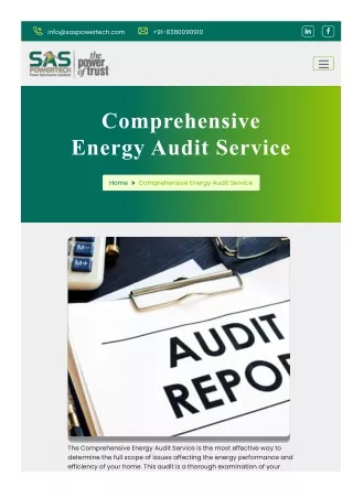 Comprehensive Energy Audit