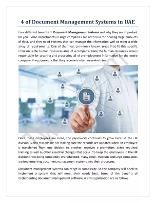 4 of document management systems in uae