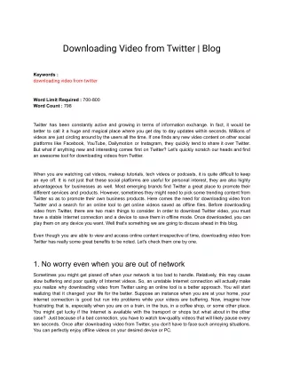 Downloading Video from Twitter _ Blog