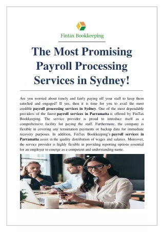 The Most Promising Payroll Processing Services in Sydney!