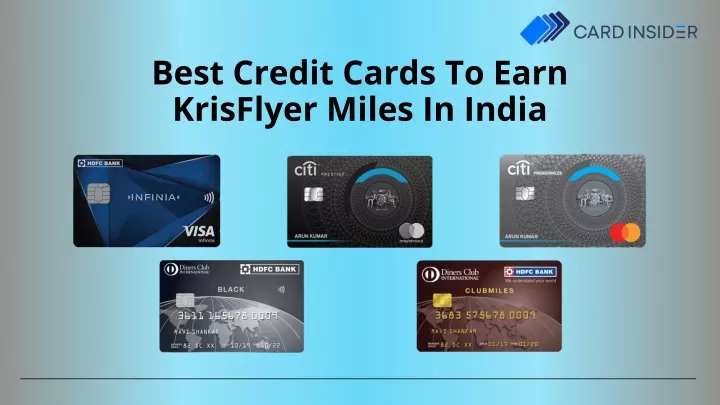 best credit cards to earn krisflyer miles in india