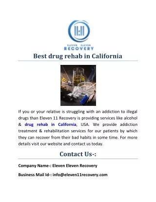 Best drug rehab in california