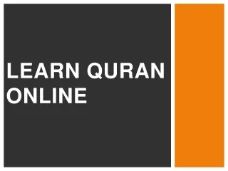 Learn Quran Online with us