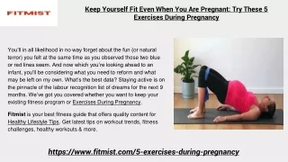 keep yourself fit even when you are pregnant