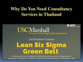 why do you need consultancy services in thailand