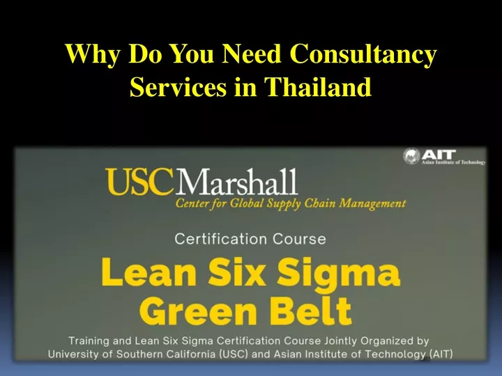 why do you need consultancy services in thailand