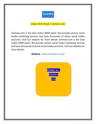 indian smm panel smmwiz com