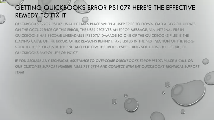 getting quickbooks error ps107 here s the effective remedy to fix it
