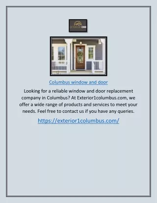 Columbus Window And Door | Exterior1columbus.com