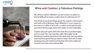 Wine and Cookies: 5 Fabulous Pairings