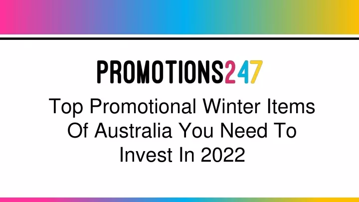 top promotional winter items of australia