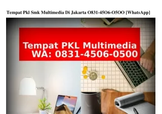 Tempat Pkl Smk Multimedia Di Jakarta