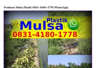 Produsen Mulsa PlastikProdusen Mulsa Plastik Ô831~418Ô~1778 (WA)
