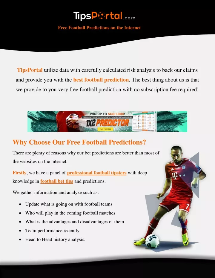 free football predictions on the internet