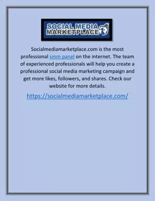 socialmediamarketplace com is the most