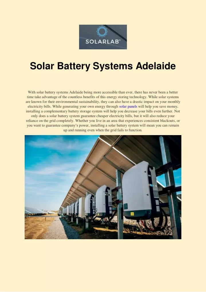 solar battery systems adelaide