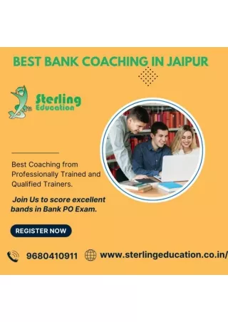 Top Bank Coaching in Jaipur Sterling Education
