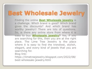 Best Wholesale Jewelry