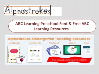 ABC Learning Preschool Font & Free ABC Learning Resources  