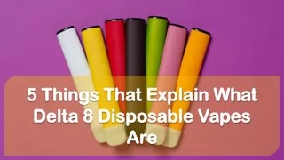 5 things that explain what delta 8 disposable
