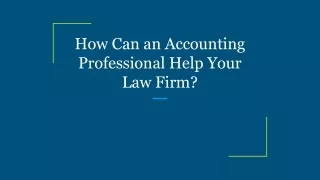 how can an accounting professional help your